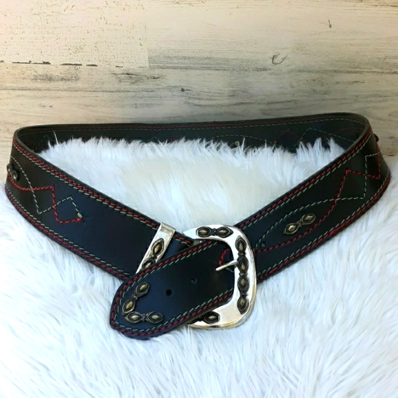 VTG EUC LA SQUADRA LEATHER SLING BELT - Picture 2 of 9